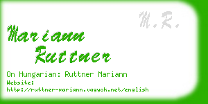 mariann ruttner business card